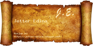 Jetter Edina névjegykártya